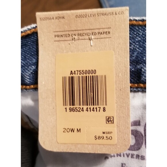 Levi’s 501 Jeans 150th Anniversary Women's Plus Size Pieced Denim Button Fly NWT - Picture 5 of 6